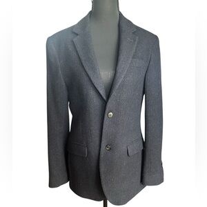 Massimo Dutti Women’s Extra Fine Wool Two Button Navy Blazer Size 46/ US 10